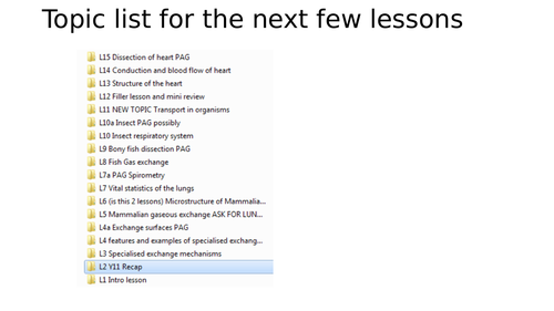 Biology A level Exchange and transport / chapter 7 lessons and worksheets OCR A