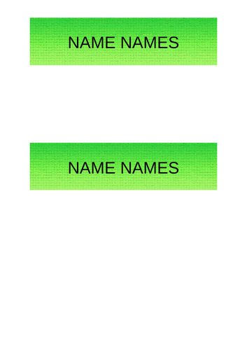 Colourful Drawer / Name Labels