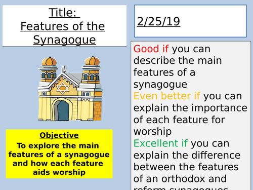 Features of the Synagogue