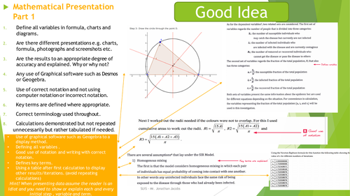 Internal-Assessement poster - Mathematical presentation - please give feedback