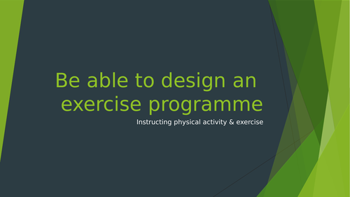 Design an Exercise Program