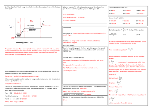 Edexcel a level physics topic 9 thermodynamics revision mat teaching 