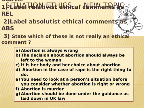 A Level Religious Studies Situation Ethics