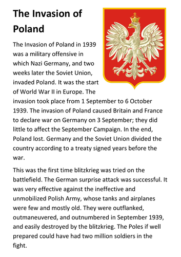 The Invasion of Poland Handout