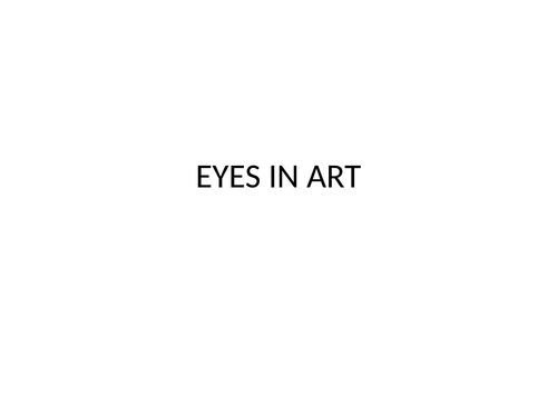 Eyes in art presentation