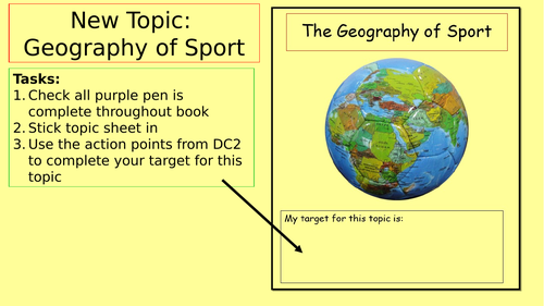 Geography of Sport SOW