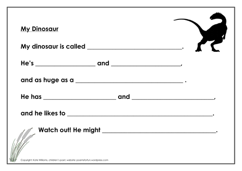 creative writing about dinosaurs