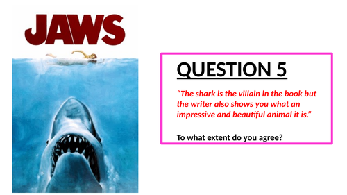 JAWS lesson Paper 1 Q5 (the EVALUATION question) EDUQAS GCSE English Language