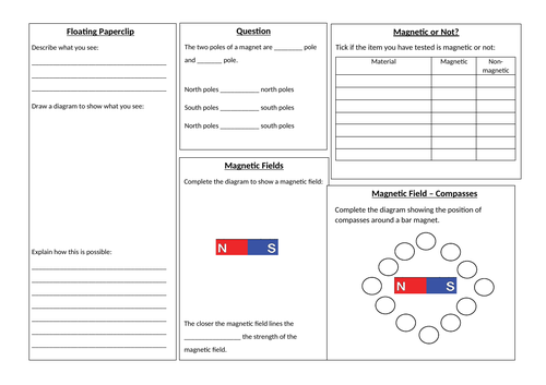 Magnets Circus Worksheet