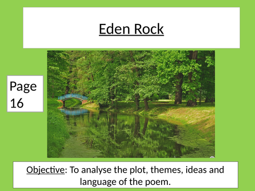 Eden Rock GCSE AQA Relationship Anthology Lesson