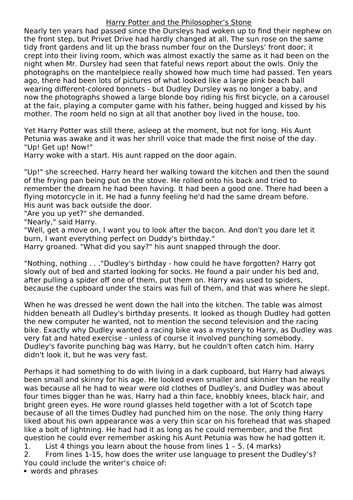 AQA Language paper 1 full exam style question paper