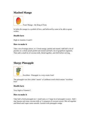Creating Your Own Smoothie