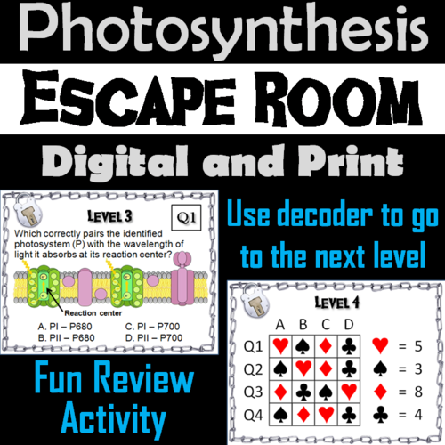 Photosynthesis Activity: AP Biology Escape Room Science