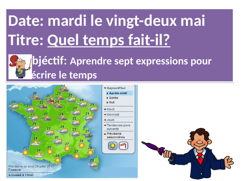 French Weather taught through song