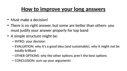 (OLD SPEC) - Edexcel GCSE Geography - Unit 3