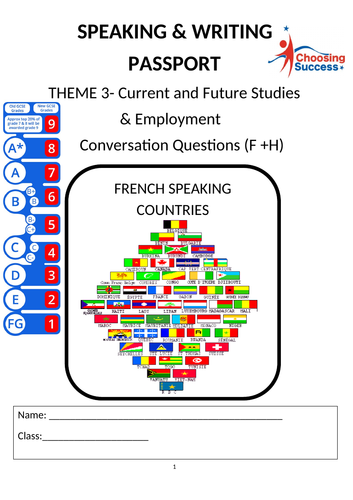 THEME 3- Current and Future Studies & Employment/Questions booklet