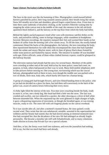 4 Week Scheme AQA English Language Papers