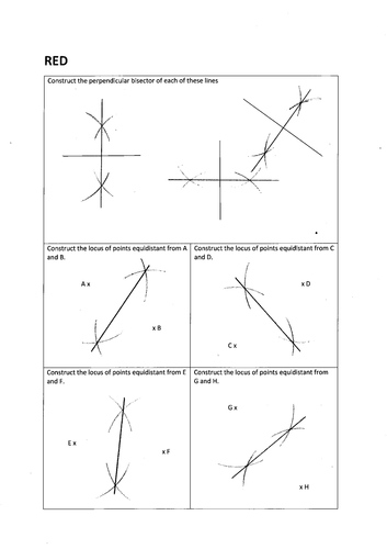 Loci and Constructions Differentiated Exercises