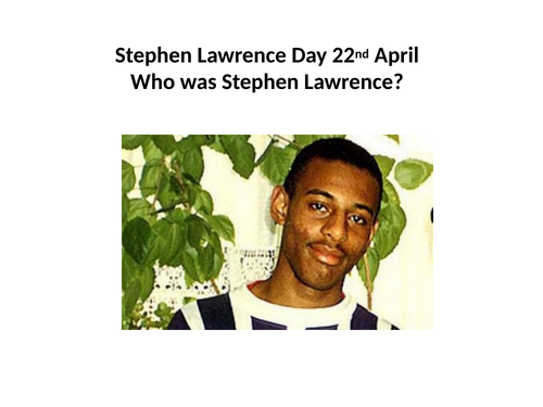 Stephen Lawrence Assembly KS2