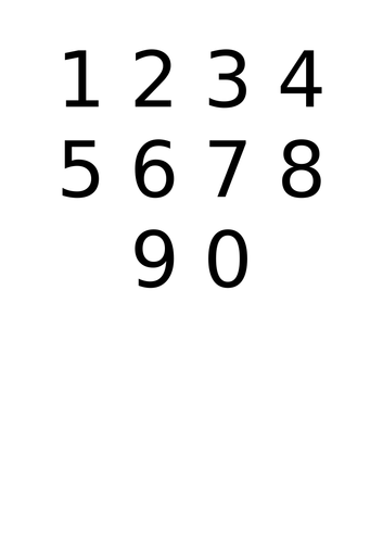 Writing numbers activities