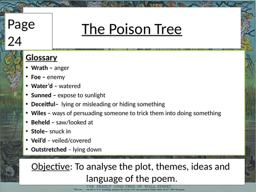 A Poison Tree GCSE Edexcel Conflict Poetry Anthology