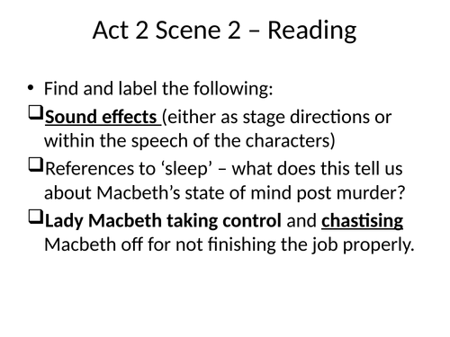 Macbeth Act 2 Scene 2 Teaching Resources