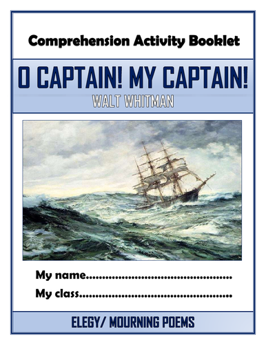 O Captain! My Captain! Comprehension Activities Booklet!