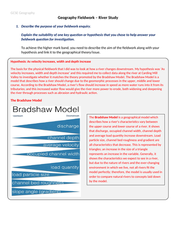 GCSE Fieldwork Model Answers