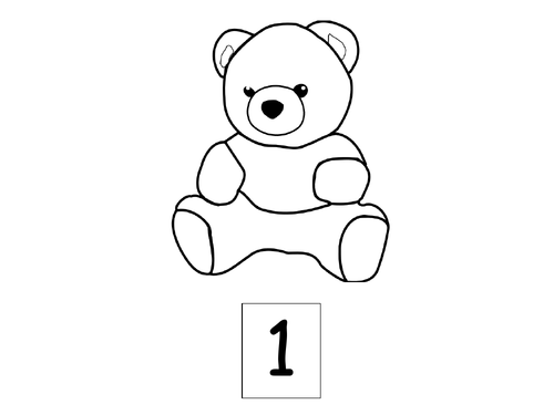 Teddy Bear 1 to 20 Flashcards