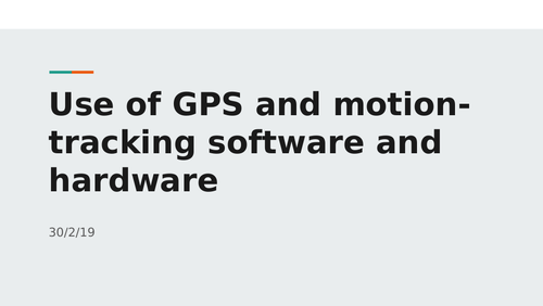 Use of GPS and motion tracking software and hardware