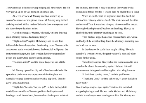 Swept Up - a Victorian short story with comprehension questions