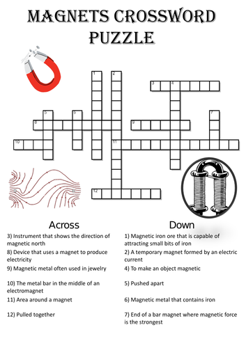 Physics Crossword Puzzle: Magnets | Teaching Resources