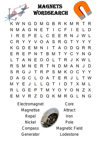 Physics Word Search: Magnets