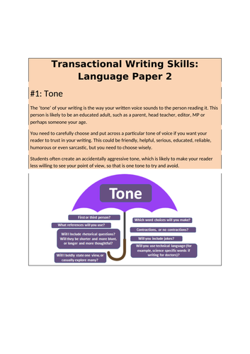 Transactional Writing Skills Booklet
