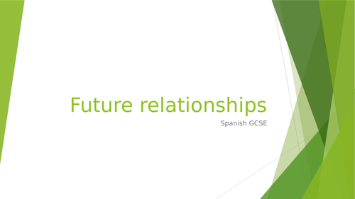 Spanish GCSE AQA Future relationships