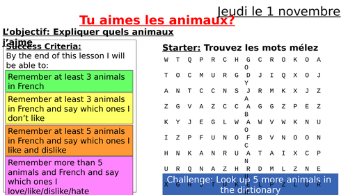 French Animals and Opinions