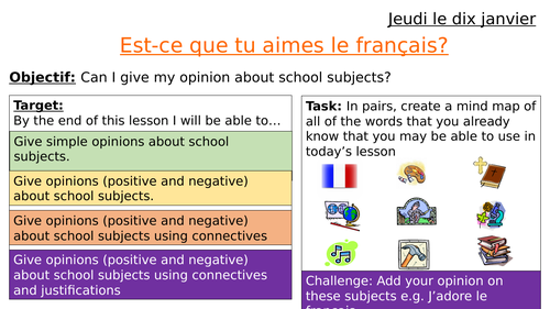 homework assignment translated in french