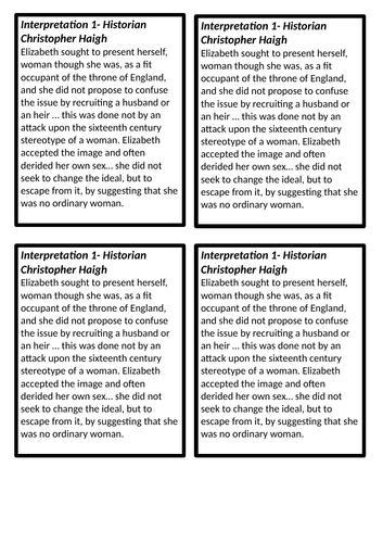 Edexcel 9-1 -Elizabeth - Virgin Queen