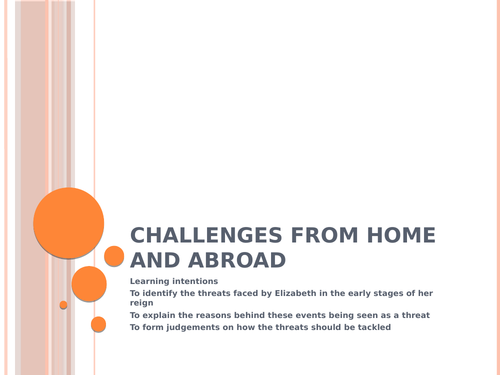 Edexcel 9-1 - Elizabeth - Challenges Home and Abroad