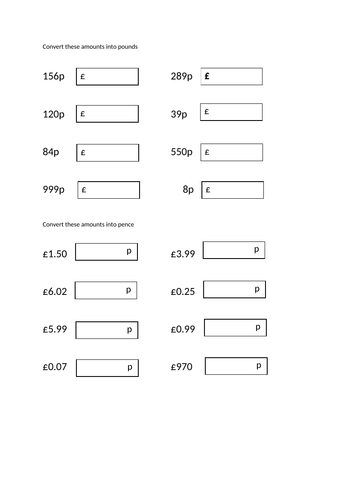 converting-pounds-to-pence-teaching-resources