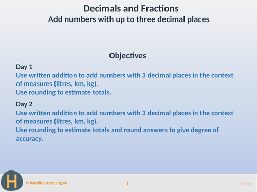 Add Numbers With Up To 3 Decimal Places Teaching Presentation Year 6 Teaching Resources