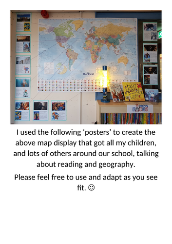 Superhero Map Display - Reading and Geography awesomely!