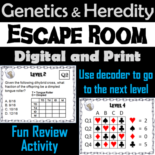 Genetics and Heredity Activity: AP Biology Escape Room (with Hardy Weinberg)