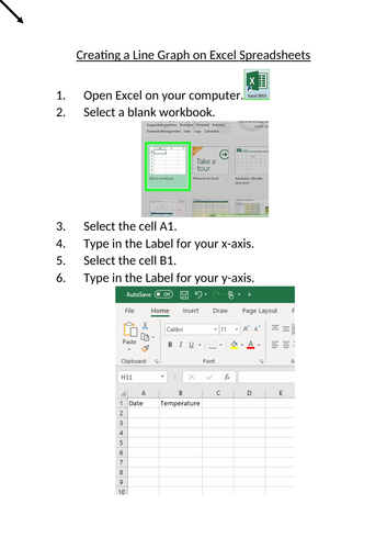 Creating Graphs on Excel | Teaching Resources