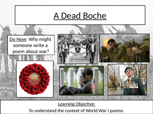 War Poetry: A Dead Boche Robert Graves
