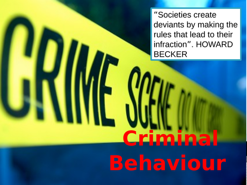 GCSE 9-1 OCR psychology criminal behaviour topic