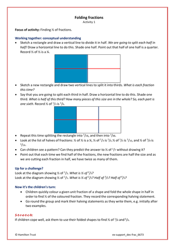 multiply and divide fractions extra support activity year 6