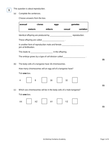 DNA & the human genome 9-1 GCSE