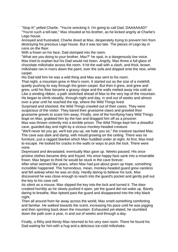 Short stories based on Where The Wild Things Are (model text)