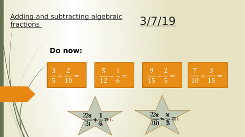 Algebraic Fractions